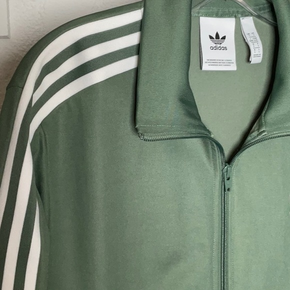 Adidas Originals Beckenbauer Track Top Jacket Trace Green White Size M DH5820 - Picture 5 of 11